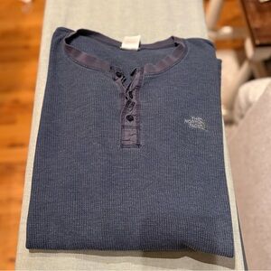 Vintage Distressed North Face Waffle Henley